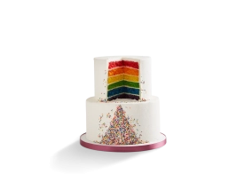 Rainbow Sprinkles Wedding Cake