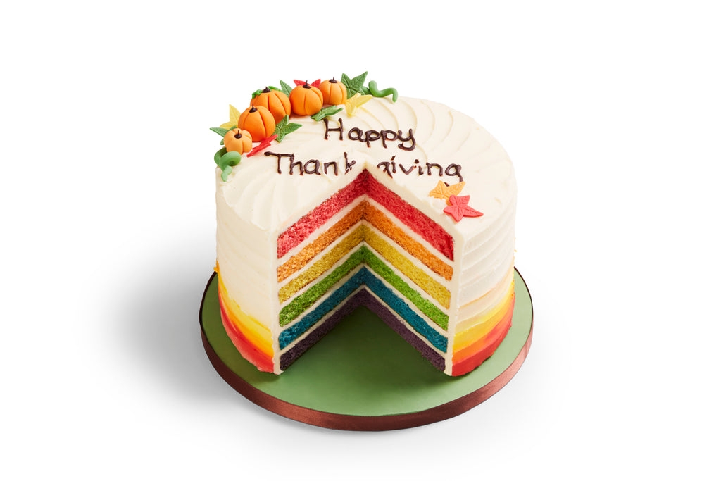 Thanksgiving Rainbow Cake