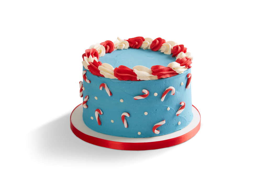 Christmas Candy Cane Piñata Cake