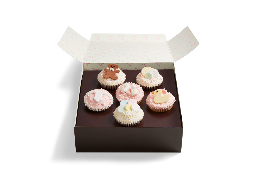 Pink Baby Shower Cupcake Selection Box