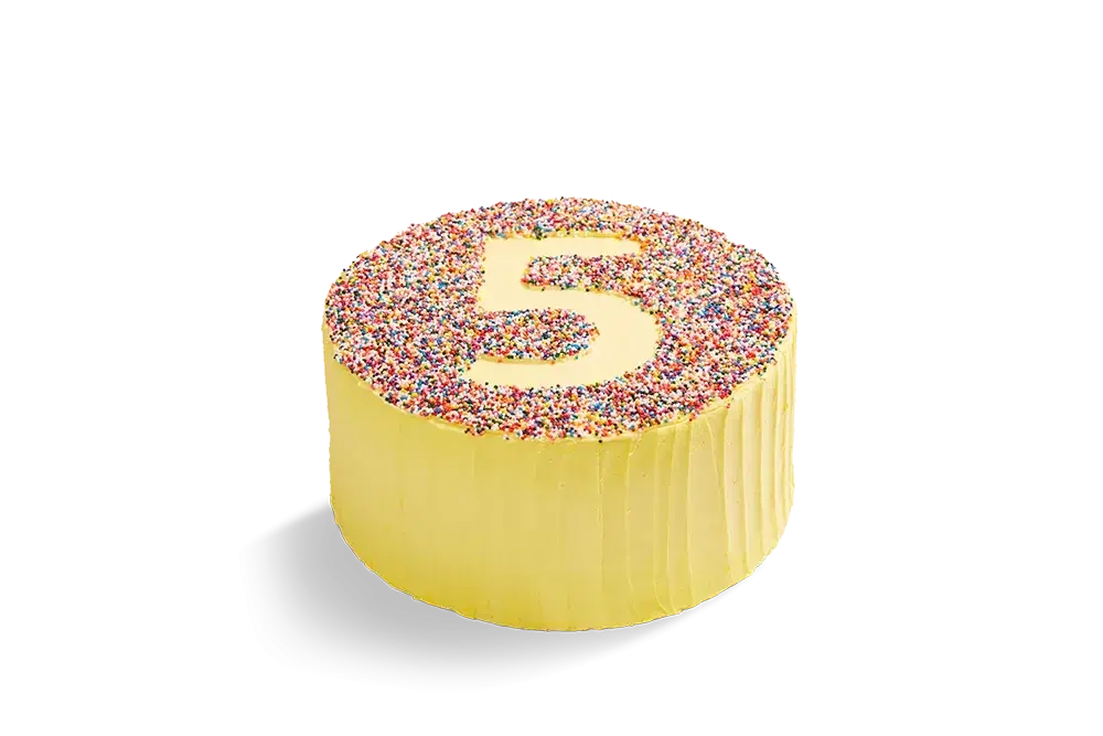 Vanilla Number Cake