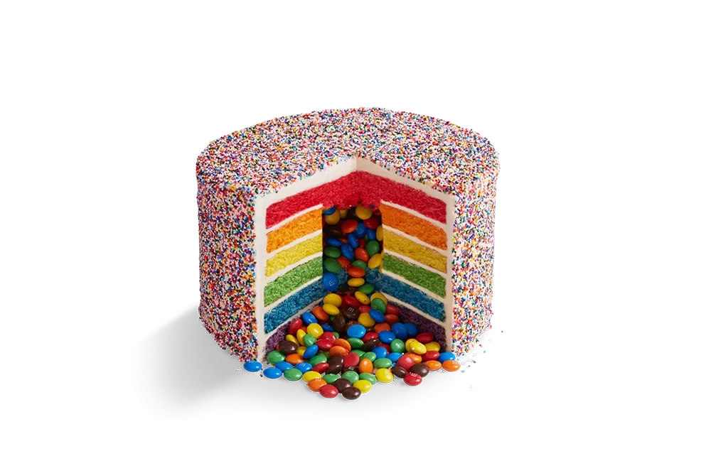 Party Rainbow Piñata Cake