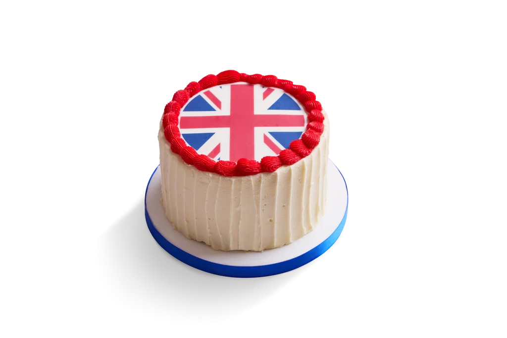 Vanilla Union Jack Cake