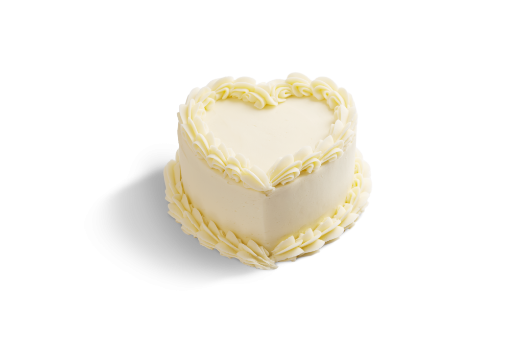 Snowy Heart Cake