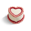 Blush Frill Heart Cake